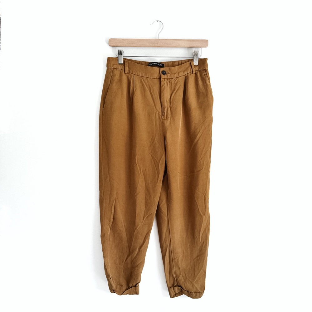 Zara Women's Brown Cropped Pants - Picture 2 of 7